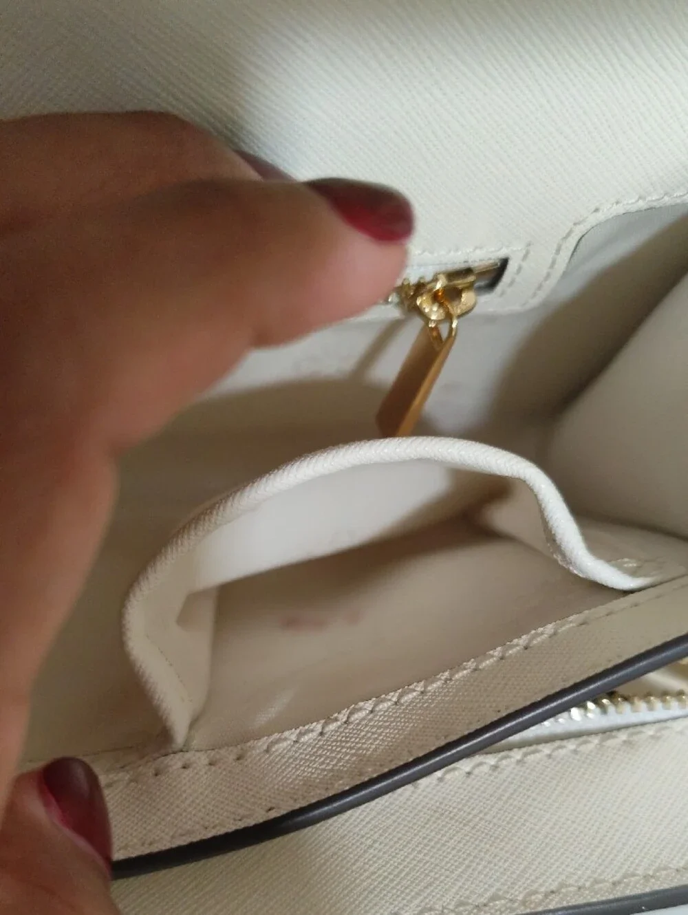 Tory Burch Cream Crossbody Bag with Gold Logo